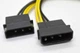 Переходник питания для питания процессора 2 x Molex -> 8 pin CPU ATX (718718355) Черно-желтый - изображение 6