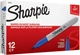 Маркеры перманентные Sharpie Permanent Markers, Fine Point Синий 12 шт. (‎30003) - изображение 2