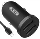 Автомобільний зарядний пристрій XO TZ08 2 USB 2.1A кабель Type C в комплекті Black (17728) - зображення 1