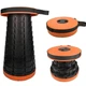 Розкладний телескопічний стілець Помаранчевий Telescopic stool - зображення 1
