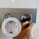 Защита на розетки 10 шт Leluno Заглушки на розетку для защиты детей от электричества, Заглушки для розеток с поворотным механизмом Белые - изображение 10