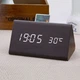 Электронные LED часы черные с белой подсветкой Wooden Clock VST-861 - изображение 1