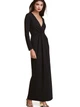Платье длинное осеннее женское H&M 0459834_01 34 Черное (KAY2000000941639) - изображение 1