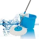 Універсальна швабра з віджимом-центрифугою та відром - Easy Mop Spin & Go 360° синя - зображення 4