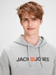 Худи мужское Jack & Jones 12137054 XL Light Grey Melange (5713738735025) - изображение 3