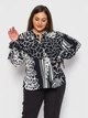 Блуза "Алва" (черный+белый) 56 (XXXXL) - изображение 1