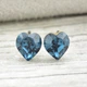 Сережки Xuping з кристалами Swarovski 83079 розмір 15х5 мм колір синій позолота Біле Золото - зображення 1