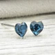 Сережки Xuping з кристалами Swarovski 83079 розмір 15х5 мм колір синій позолота Біле Золото - зображення 2