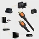 Кабель HDMI в оплетке 30см HDMI -> HDMI 1.4v 2К FULL HD 1080P короткий (625654073) Черный - изображение 2