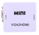 Конвертер адаптер з VGA на HDMI + аудіо 3.5мм 1080 VGA2HDMI перехідник монітор (516796846) Білий - зображення 4
