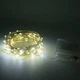 Светодиодная гирлянда нить "Роса" 100LED 10м на батарейках WW теплый белый - изображение 1