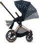 Прогулочная коляска Cybex Priam Fashion Edition Jewels of Nature dark blue шасси Matt Black - изображение 5