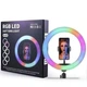Лед-лампа кольцевая для студийного освещения Ring RGB MJ 33 33см с пультом и штативом для фото и видео - изображение 6