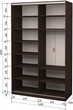 Шкаф-купе двухдверный Roko 120х242х60 см ДСП Дуб Венге (20200022907) - изображение 2