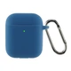 Силиконовый чехол для наушников Apple AirPods 2, Hang Case, синий, ультратонкий защитный кейс толщиной 2 мм, защита от царапин, пыли и ударов, компактный, с карабином для крепления, ArmorStandart (ARM59683) - изображение 1
