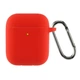 Силиконовый чехол для наушников Apple AirPods 2, Hang Case, красный, ультратонкий защитный кейс толщиной 2 мм, защита от царапин, пыли и ударов, компактный, с карабином для крепления, ArmorStandart (ARM59691) - изображение 1