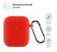 Силиконовый чехол для наушников Apple AirPods 2, Hang Case, красный, ультратонкий защитный кейс толщиной 2 мм, защита от царапин, пыли и ударов, компактный, с карабином для крепления, ArmorStandart (ARM59691) - изображение 2