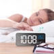 Часы настольные электронные зеркальные Losso Premium (BT) с LED подсветкой и термометром (белые), будильник - изображение 9