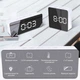 Часы настольные электронные зеркальные Losso Premium с LED подсветкой (белые), будильник - изображение 8