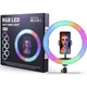 Лампа кольцевая Veron светодиодная Led MJ33 33cm (13") RGB c зажимом для телефона (201555) - изображение 1