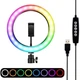 Лампа кольцевая Veron светодиодная Led MJ33 33cm (13") RGB c зажимом для телефона (201555) - изображение 4