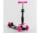 Cамокат Best Scooter Graffiti 5 в 1, с бортиком, светящимися колесами, S8509, божья коровка, Розовый - изображение 2