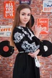 Вишита жіноча сукня Olana Карина льон синій з бежевою вишивкою 44 - изображение 3
