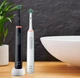 Zestaw elektrycznych szczoteczek Oral-B Pro3 3900 CrossAction Black+White - obraz 8