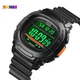 Skmei 1657 черные с белым циферблатом мужские часы - изображение 2