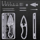 Мультитул кредитка выживальщика Survival Multitool Card 17в1 - изображение 4