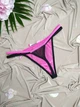 Трусы стринги женские Diamond size 38 малиновые с черным (30011) - изображение 2