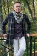 Шарф-бактус мужской "Эдинбург" большой теплый от MyScarf серый с желтым - изображение 2