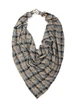 Шарф "Едінбург" великий MyScarf теплий сірий з жовтою кліткою, застібка-кільця - зображення 1