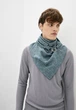 Шарф "Едінбург" великий MyScarf тепла сіро-блакитна клітина, застібка-кільця - зображення 2