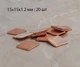 Медная пластина Heatsink 15 мм*15 мм * 1.2 мм 20 шт золото - изображение 1