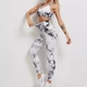 Женский костюм для фитнеса Whatiwear тай-дай черно-белый L (1294-black-L) - изображение 1