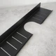 Полка для ванной из алюминия IwConcept BathRack Loft-50cm Notch (Черная) - изображение 8