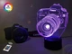 3D ночник "Фотоаппарат" (УВЕЛИЧЕННОЕ ИЗОБРАЖЕНИЕ) + пульт ДУ + сетевой адаптер+ батарейки (3ААА) 3DTOYSLAMP - изображение 1