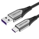 Кабель Vention USB 2.0 USB-A - USB-C 5A 1.5 м Сірий (COFHG) - зображення 1