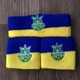 Комплект повязка на голову и напульсники Украина желто-синий - изображение 1