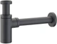 Сифон для раковины McALPINE 120Black без слива 1 1/4"х32 мм черный матовый (5906485649619) - изображение 1