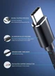 Кабель зарядний Uverbon Mini USB to Type-C 2A 1M Black (DN2548T1) - зображення 4