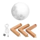 Дитячий нічник Місяць 3D Moon Light Lamp настільна лампа світильник 15 см - зображення 7