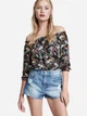 Блузка жіноча H&M 0373948_квіти 36 Чорна (KZ2000000936086_KAY2000000936086) - зображення 1