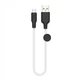 Кабель Hoco X21 Plus USB to MicroUSB 0.25m чорно-білий - зображення 1