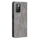 Чехол-книжка с кармашками UniCase Geometric Pattern для Xiaomi Redmi 10 / 10 (2022) / 10 Prime - Grey - изображение 4