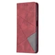 Чехол-книжка с кармашками UniCase Geometric Pattern для Xiaomi Redmi 10 / 10 (2022) / 10 Prime - Red - изображение 3