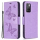 Чохол-книжка з малюнком UniCase Butterfly Pattern для Xiaomi Redmi 10 / 10 (2022) / 10 Prime - Purple - зображення 2