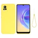 Силиконовый (TPU) чехол Deexe Silicone Case для VIVO V21e - Yellow - изображение 2