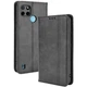 Чехол-книжка Deexe Retro Style для Realme C21Y / C25Y - Black - изображение 1